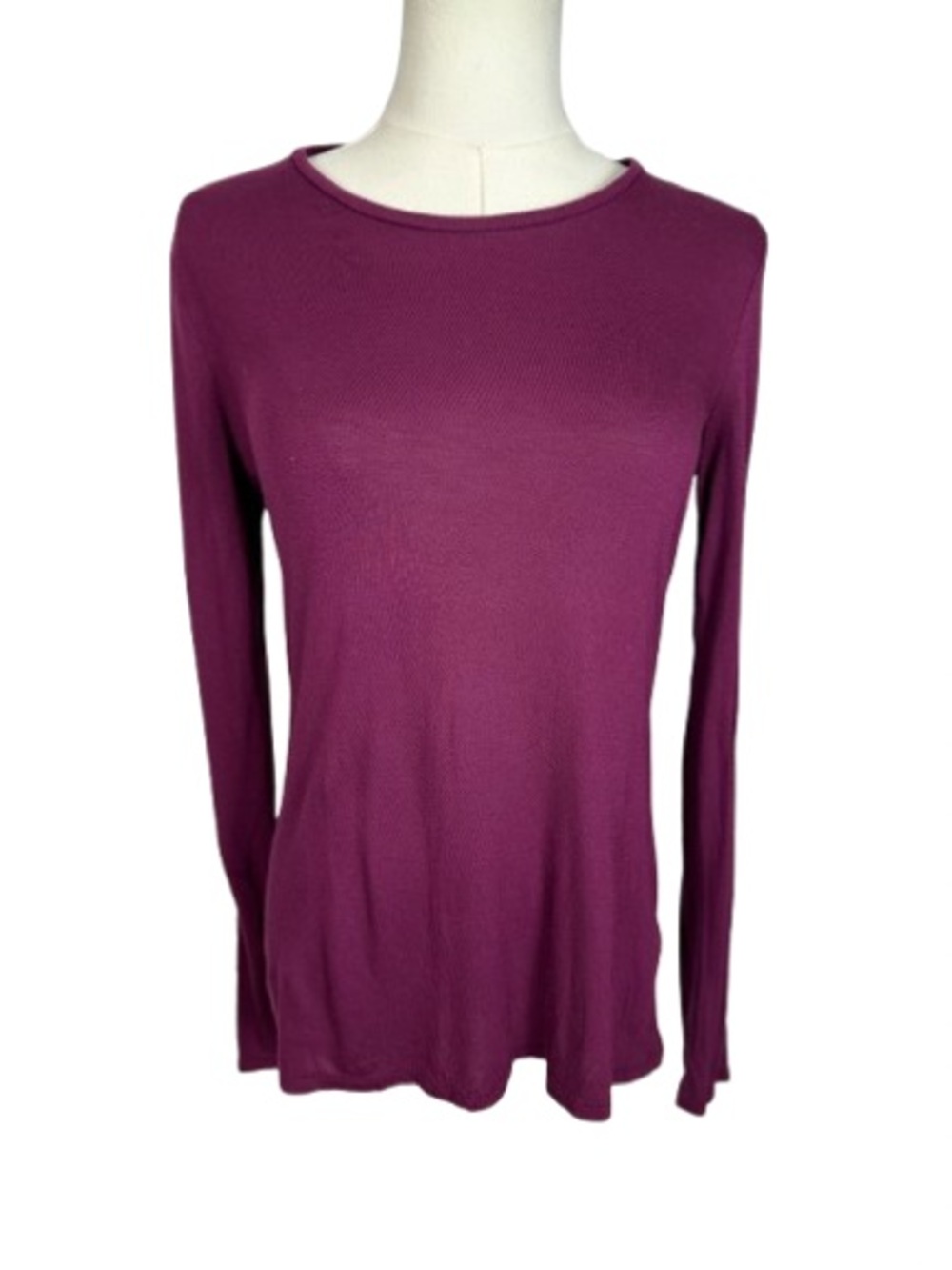 Banana Republic Long Sleeve Crewneck Top - Plum